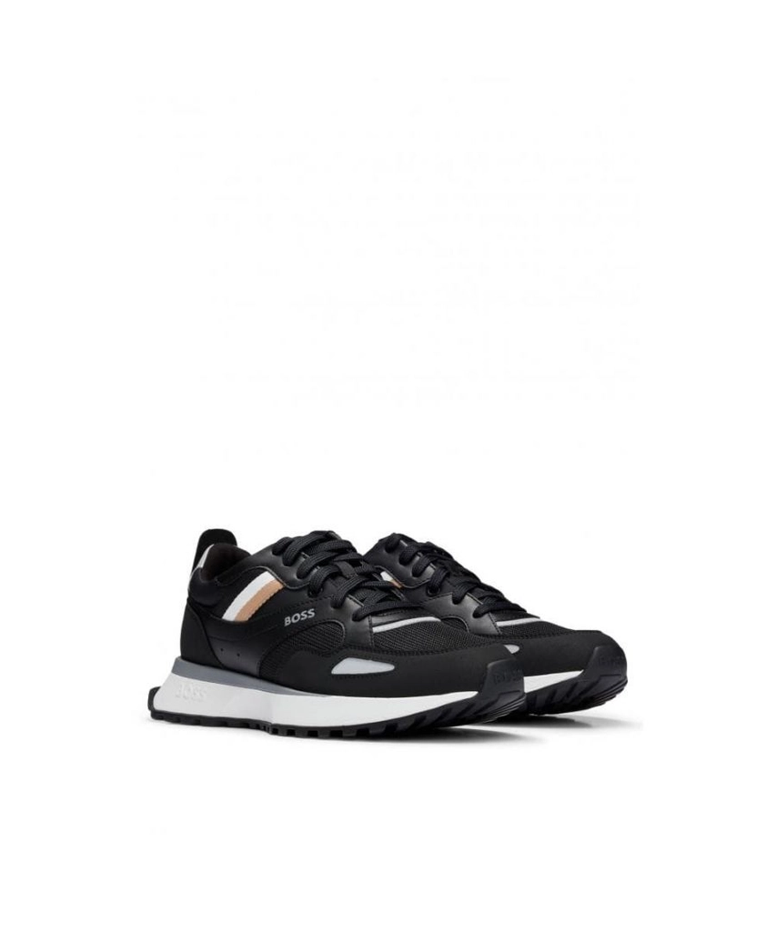 Hugo Boss Jonah Mens Running Style Trainers With EVA Rubber Outsole NOS - Black - Size UK 13